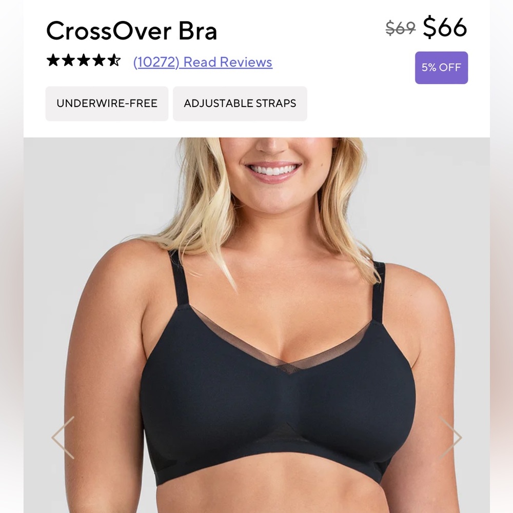 Honeylove Crossover Bra XL
